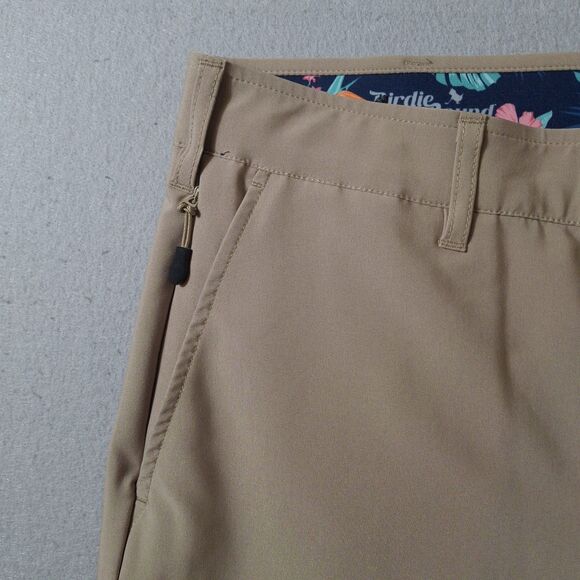 Birdie Bound Golf Pants Men 36x30 Khaki Stretch Performance Flat Front Preppy - Picture 7 of 10